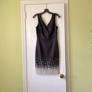 Designer navy blue dress